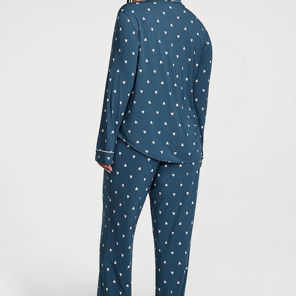Women's Victoria’s Secret Blue Heart Pajama Set - Picture 3 of 4
